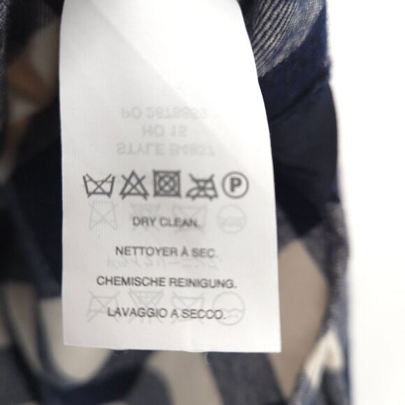 J. Crew wool blend buffalo plaid half zip shacket pullover Size S navy outdoor - Picture 8 of 10